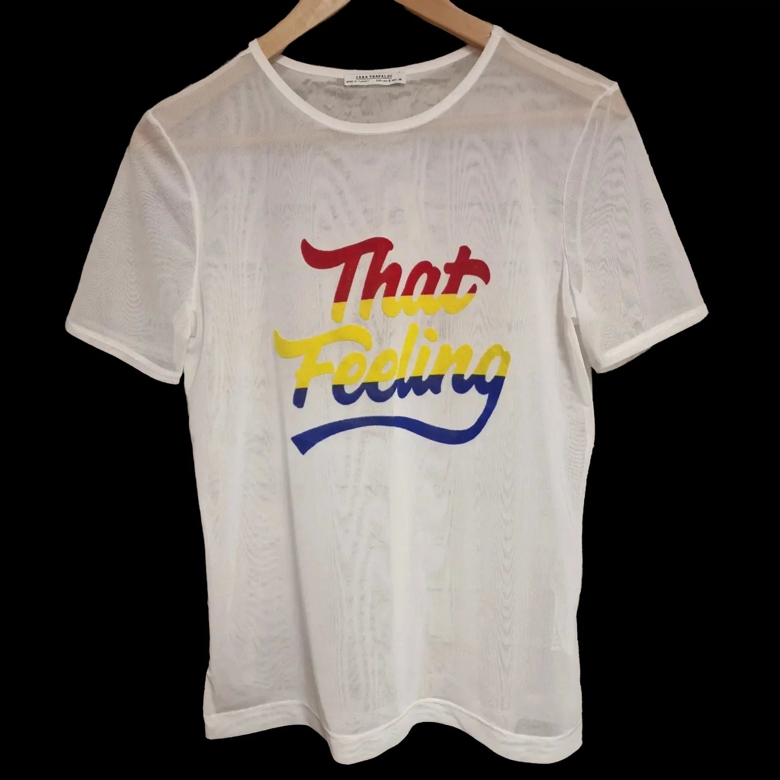 Womens Zara White Transparent T-shirt Uk 8 - T-Shirts - 1