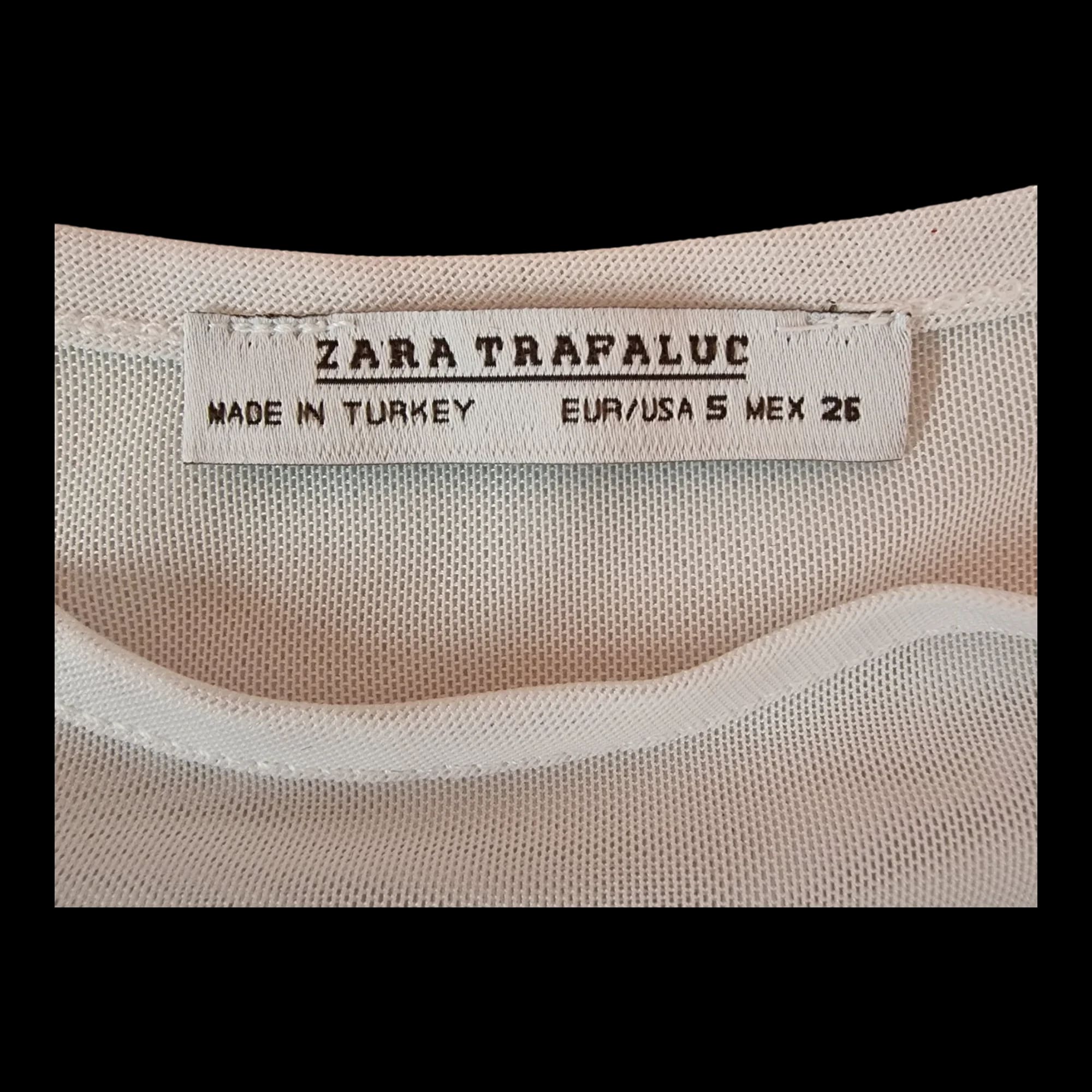 Womens Zara White Transparent T-Shirt UK 8 - T-Shirts - 3