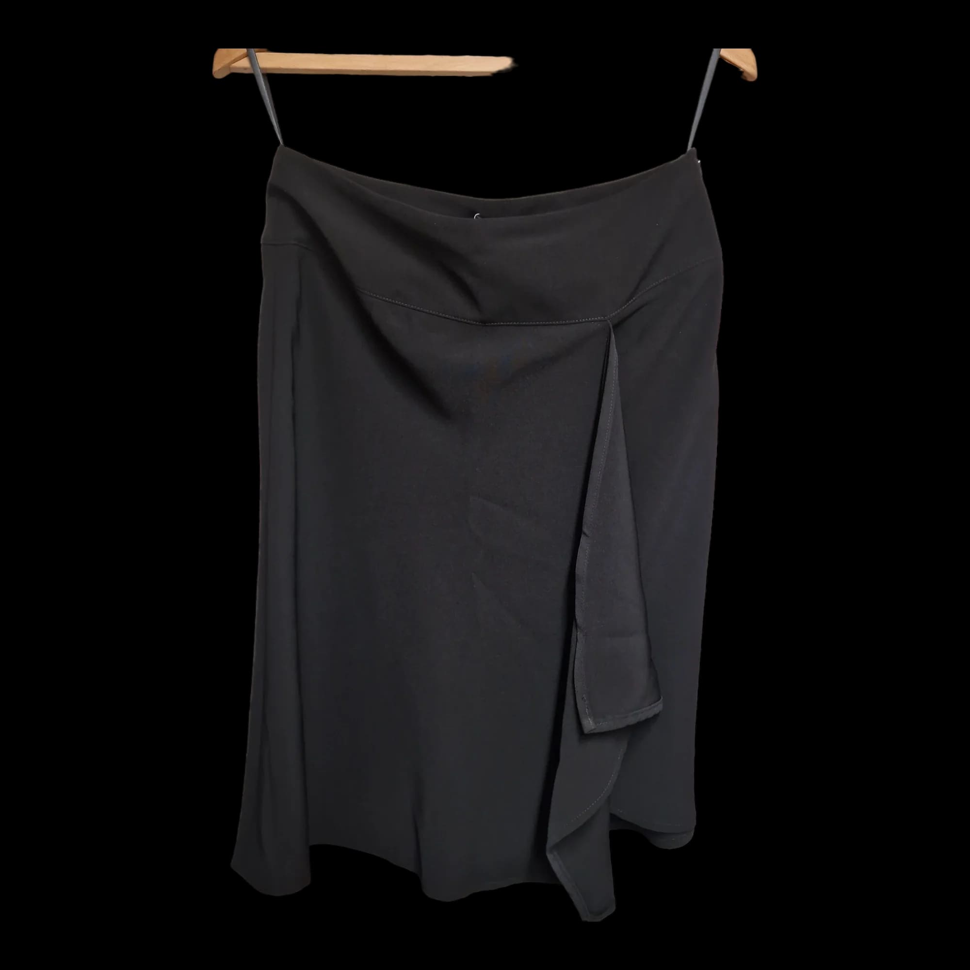 Womes Louis Charles Black Wrap Over Skirt UK 10 - Skirts