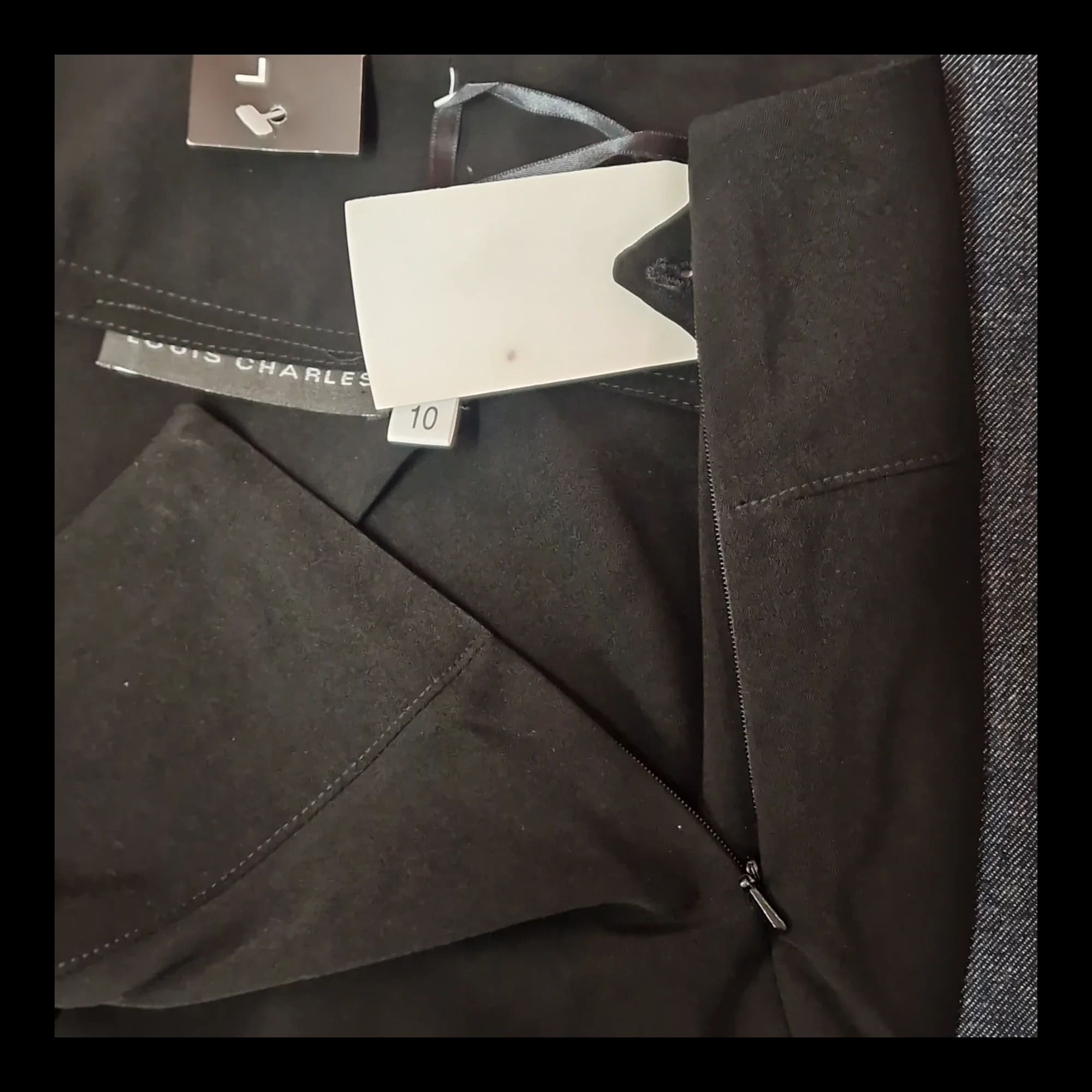 Womes Louis Charles Black Wrap Over Skirt UK 10 - Skirts