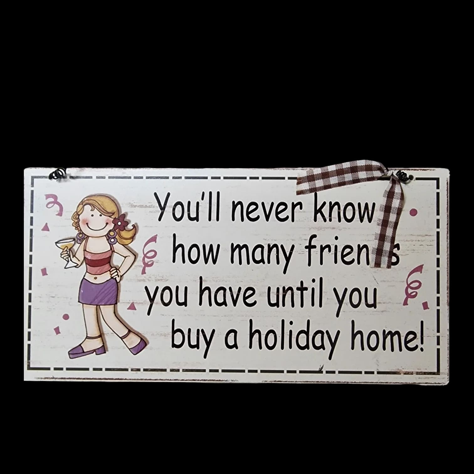 Wooden Friends Sign Wall Art - Unbranded - 2 - 1287