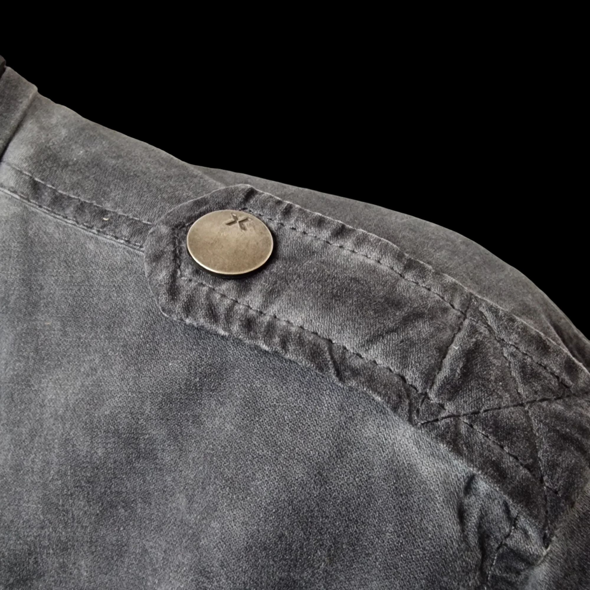 Xray Jeans Mens Grey Biker Jacket UK Large - 11 - 3374