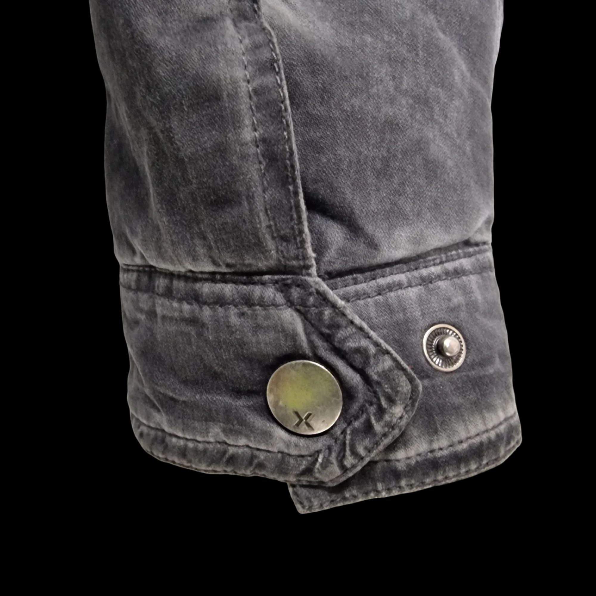 Xray Jeans Mens Grey Biker Jacket UK Large - 9 - 3374
