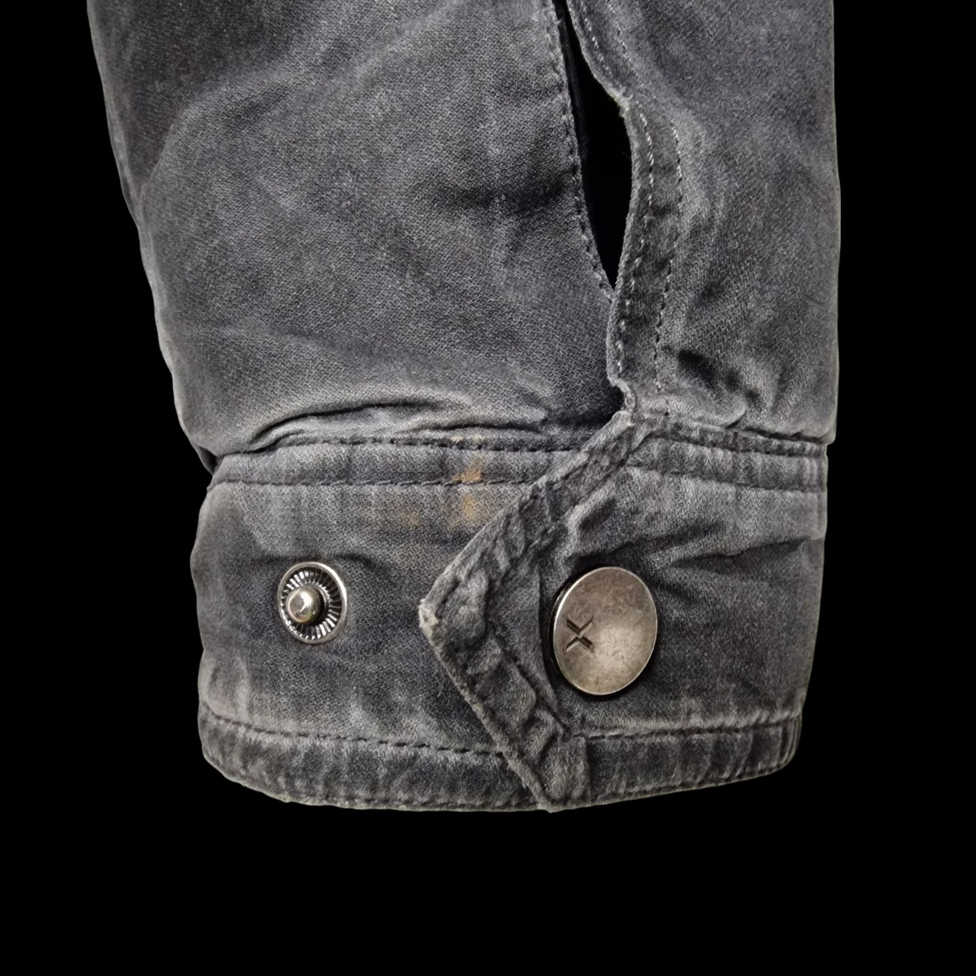 Xray Jeans Mens Grey Biker Jacket UK Large - 8 - 3374