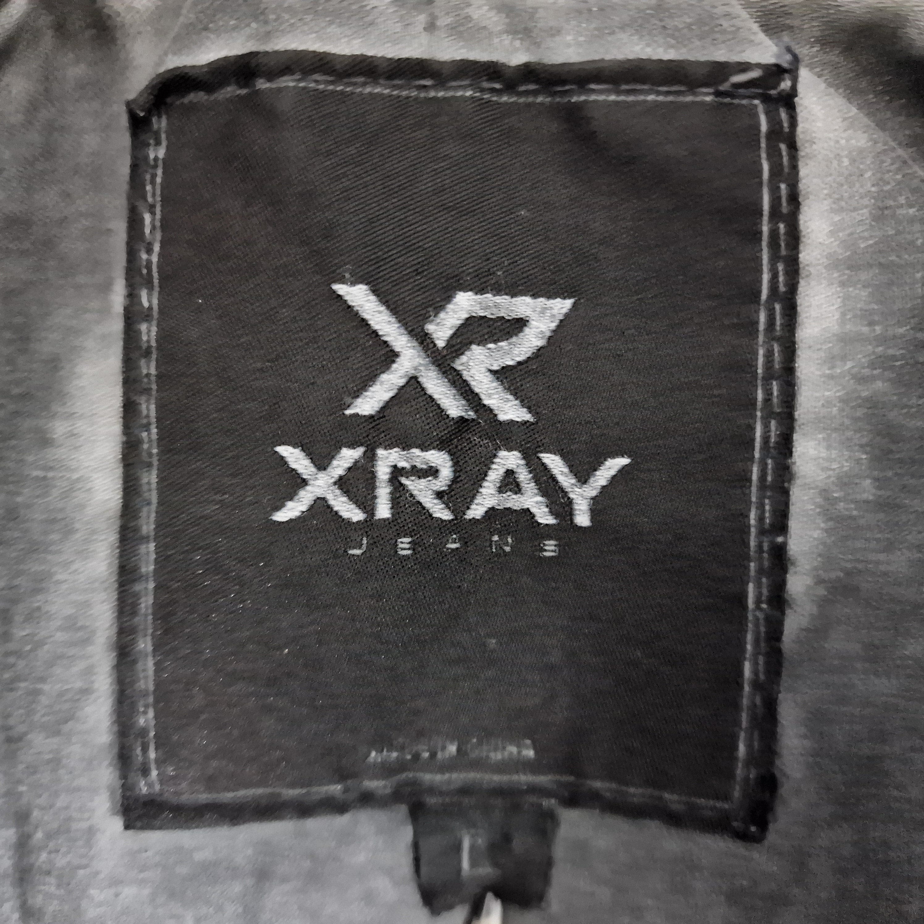 Xray Jeans Mens Grey Biker Jacket UK Large - 13 - 3374