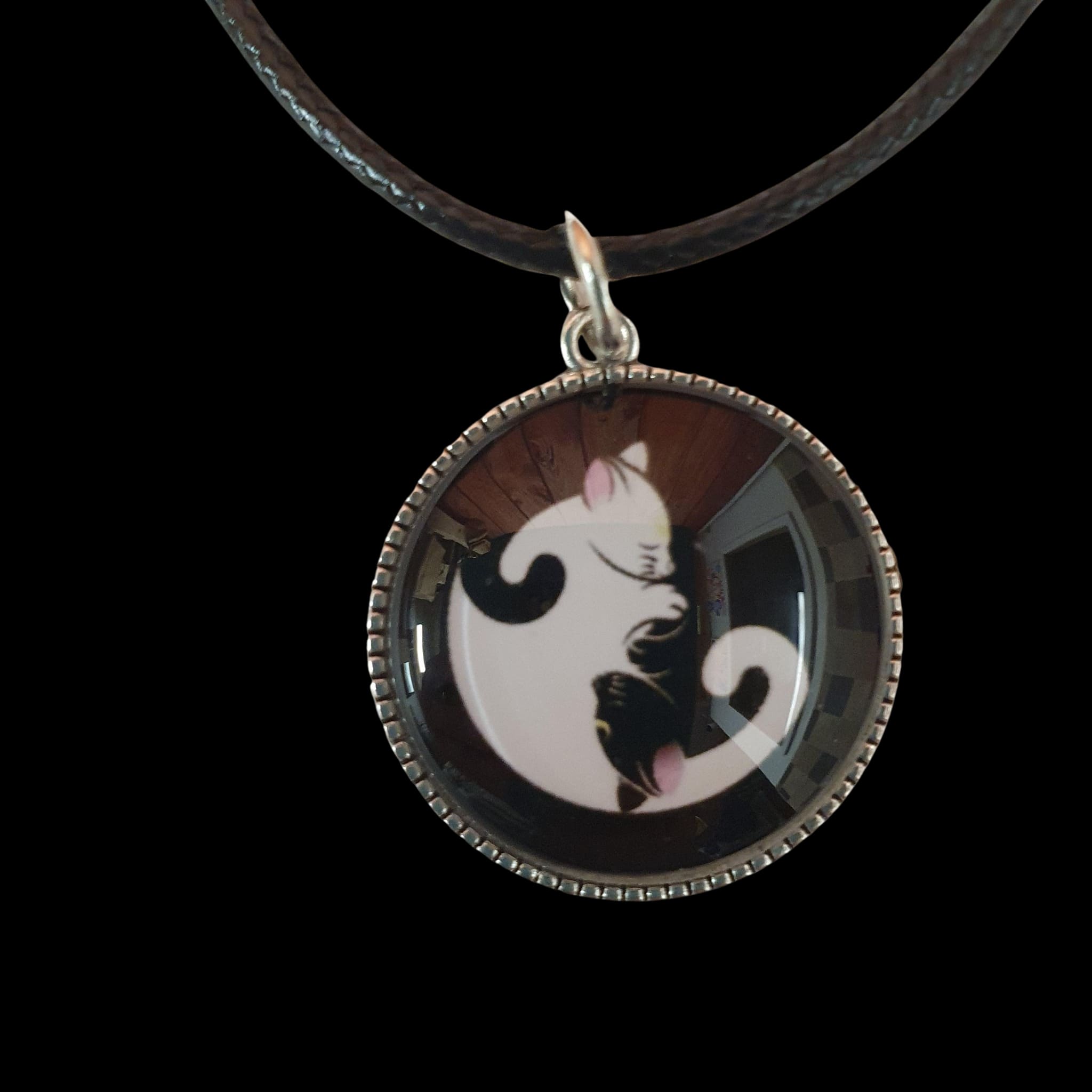 Yin Yang Cats Necklace Pendant Handmade Fashion Jewellery