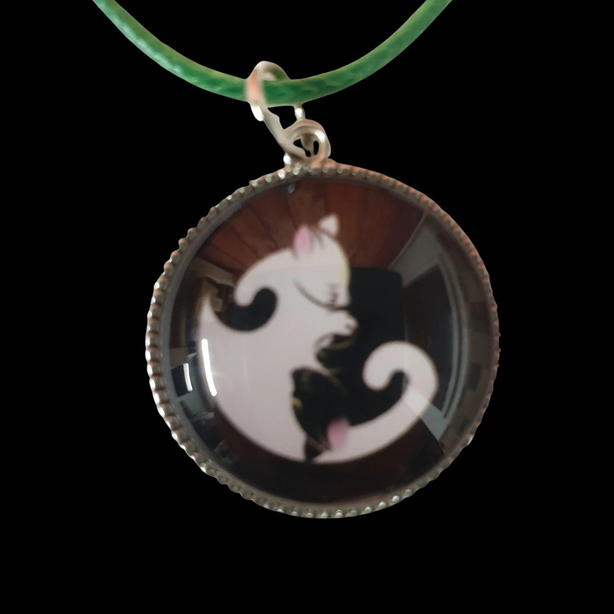 Yin Yang Cats Necklace Pendant Handmade Fashion Jewellery