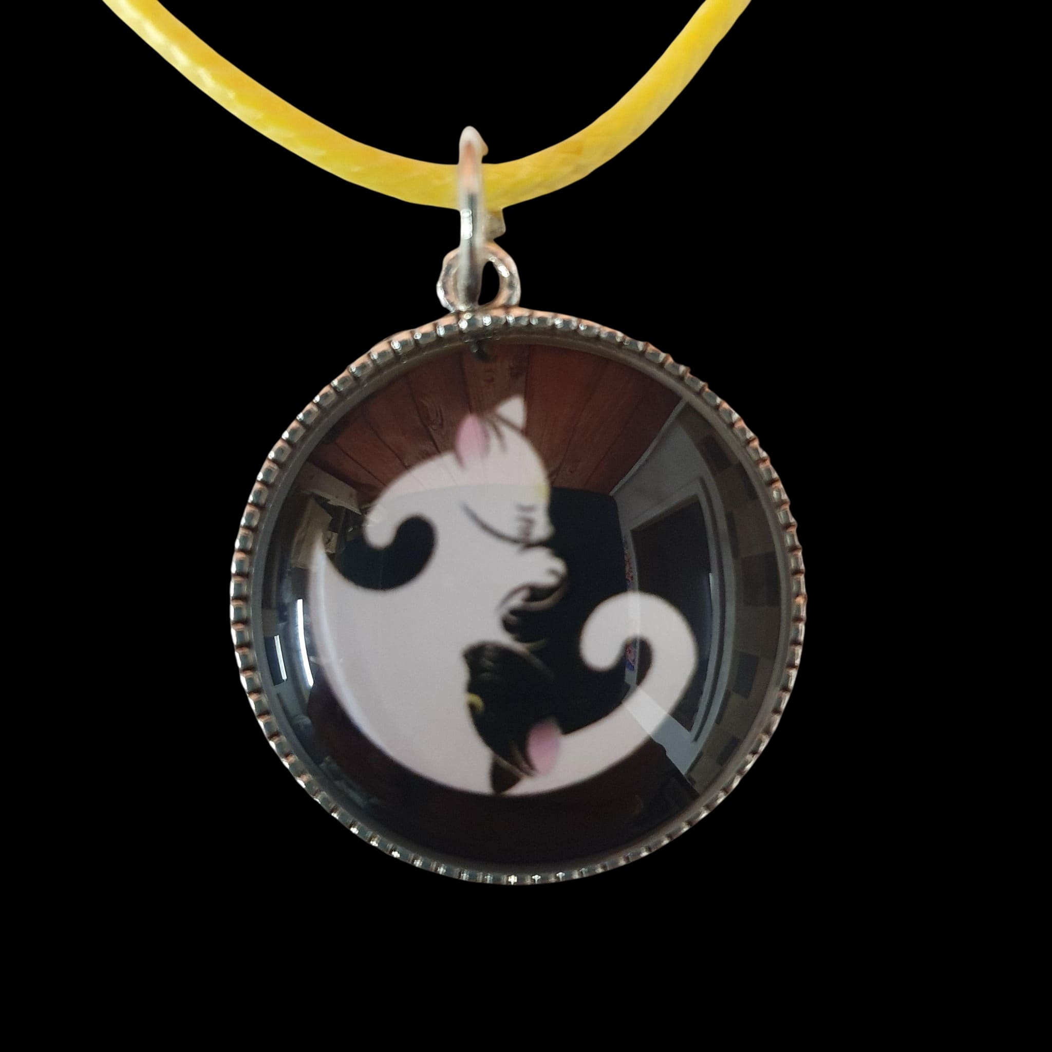 Yin Yang Cats Necklace Pendant Handmade Fashion Jewellery