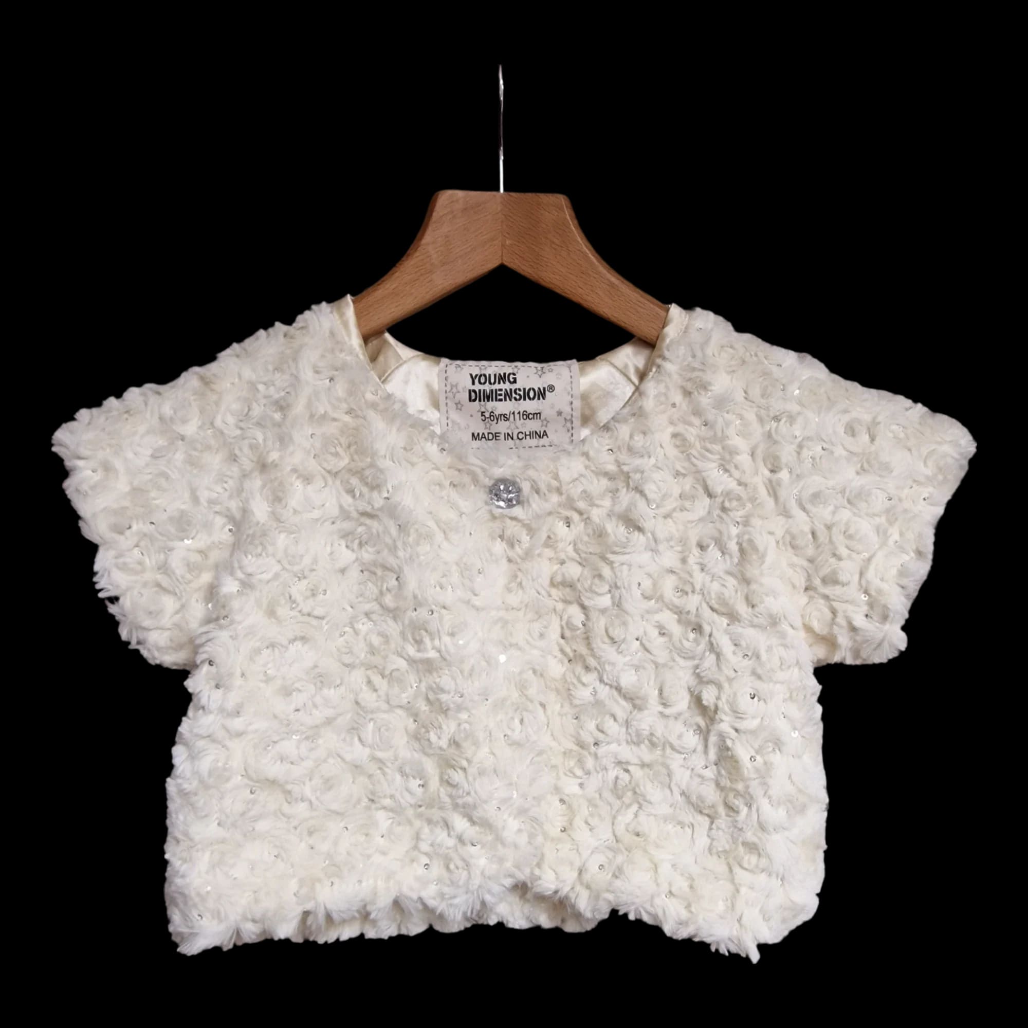 Young Dimension Ivory Faux Fur Bolero - 1 - 1186