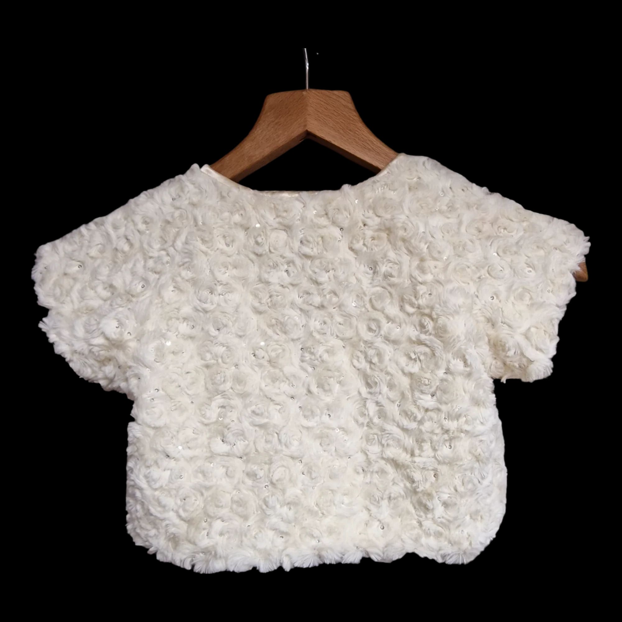 Young Dimension Ivory Faux Fur Bolero - 2 - 1186