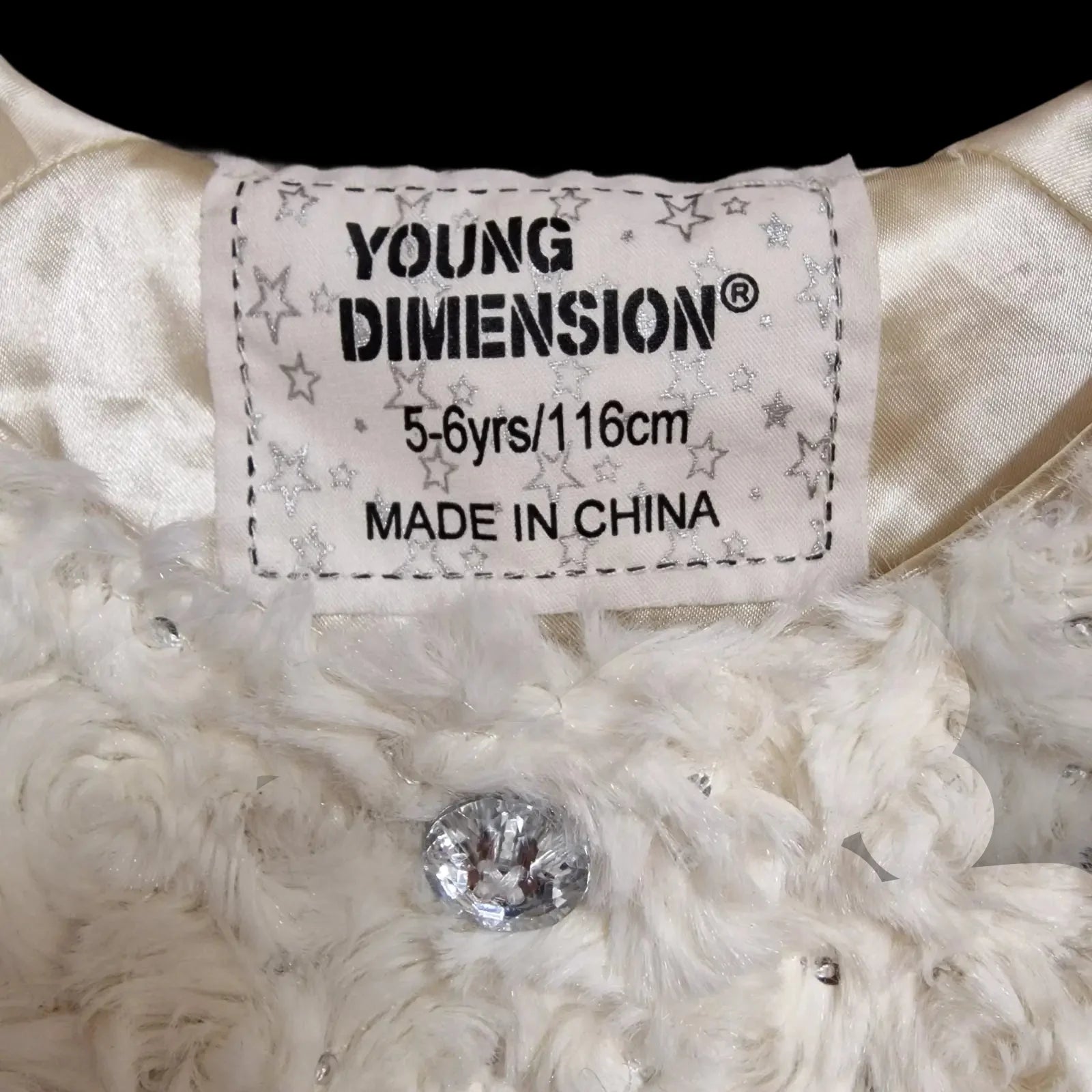 Young Dimension Ivory Faux Fur Bolero - Preloved - 3 - 1186