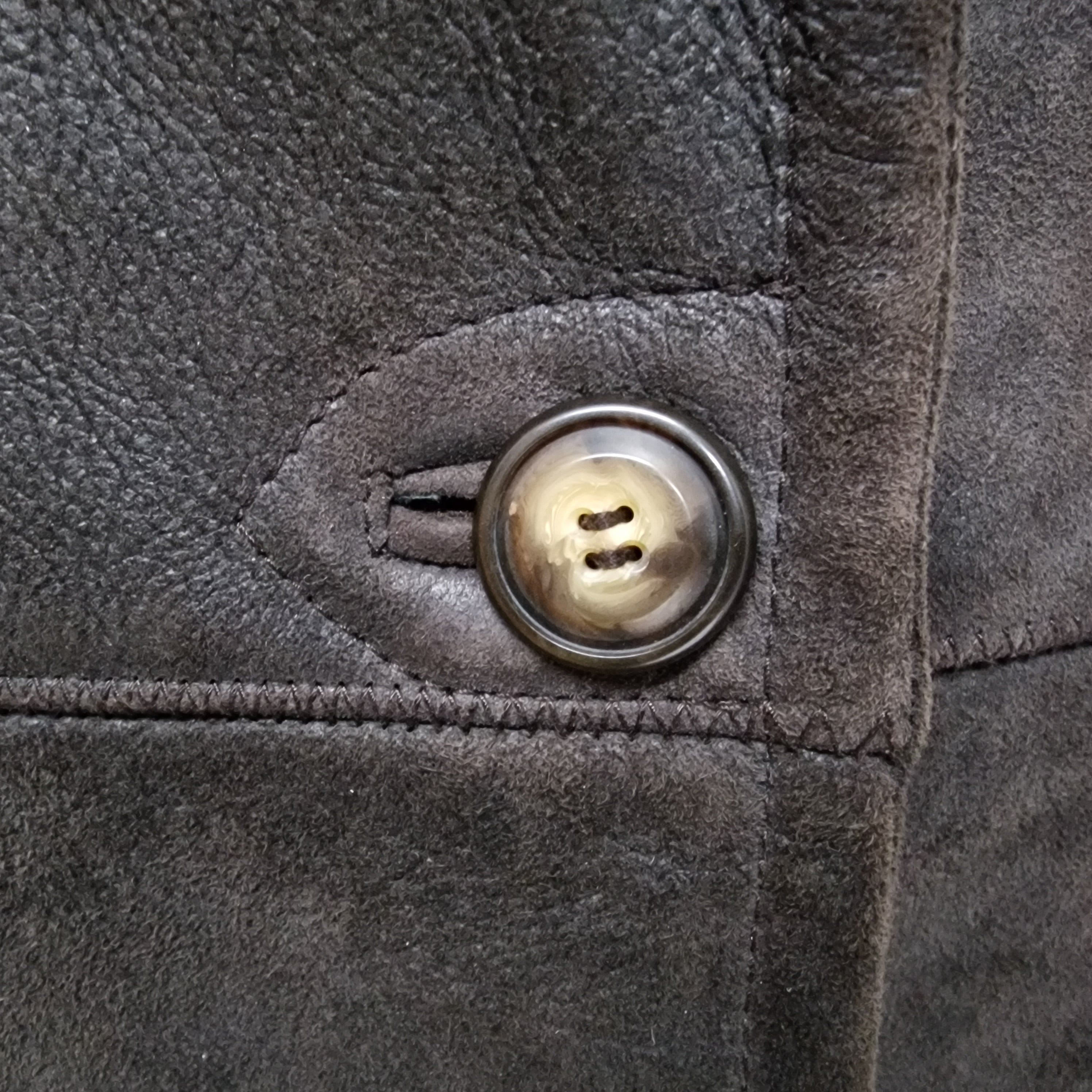 Zaffers Vintage Dark Brown Leather Sheepskin Shearling Coat