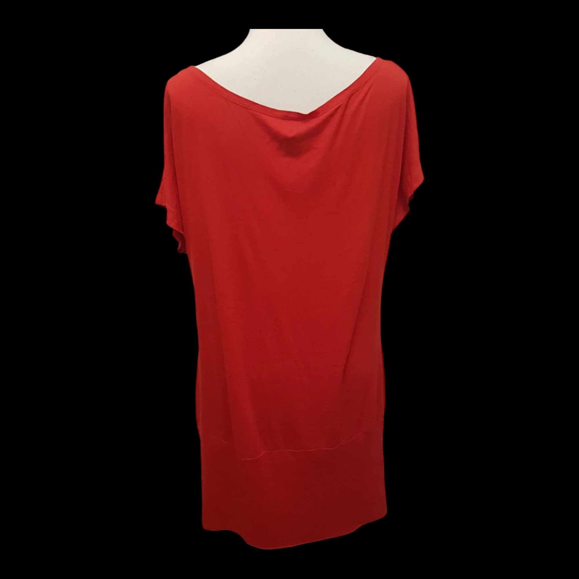 Zara TRF Collection Red Scoop Neck t Shirt Dress UK Large