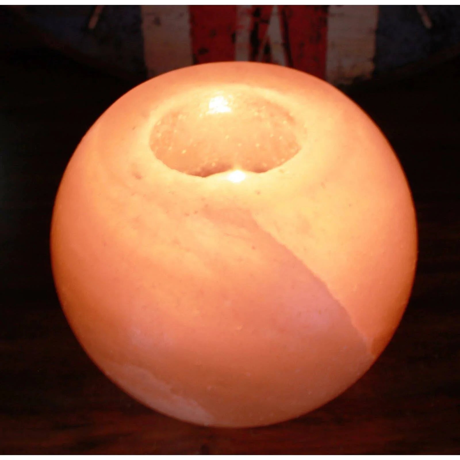 Round Himalayan Salt Tealight Candle Holder Gift - Holders